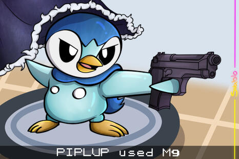 Piplup Uses M9 Piplup Uses M9